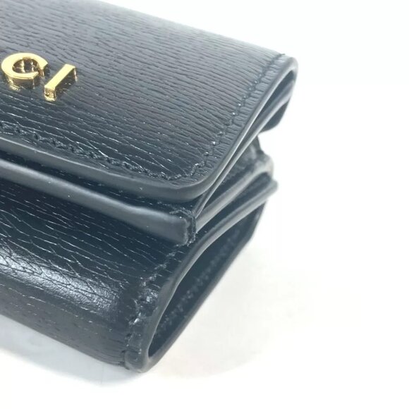 GUCCI logo Script Wallet Compact Wallet Mini Wallet Trifold wallet Unused - Picture 6 of 14